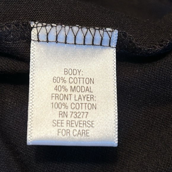 Croft and Barrow short sleeve PXL black tee shirt with islet front - Picture 7 of 7